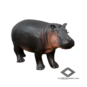 Location d’hippopotame en fibre de verre