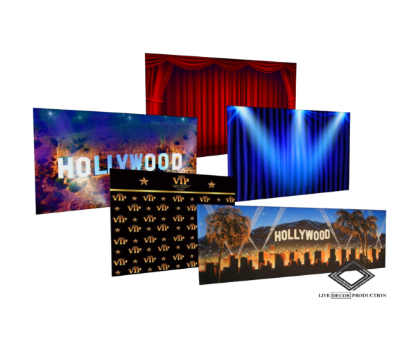 Location de toile de fond cinéma et Hollywood
