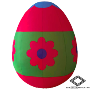 Location œuf de Pâques gonflable géant rouge