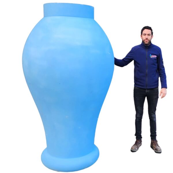 vase bleu géant