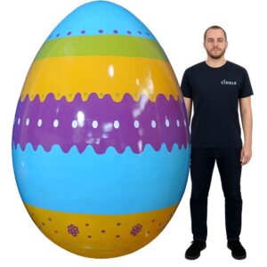 Oeuf de pâques géant violet bleu