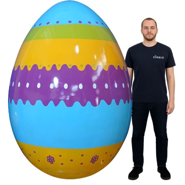location oeuf de pâques géant violet et bleu