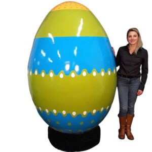 Oeuf de pâques géant bleu vert