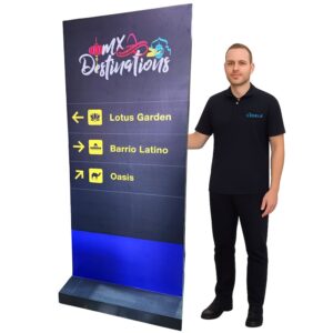 Panneau directions aeroport personnalisable